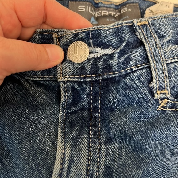 SILVERTAB LEVIS VINTAGE Y2K BLUE STRAIGHT LEG JEANS SIZE 25 - Picture 11 of 16